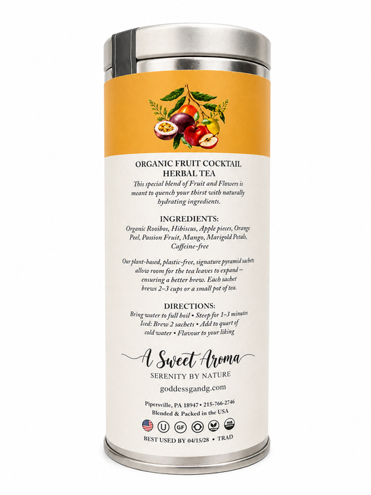 Organic Caffeine Free Fruit Cocktail Herbal Tea