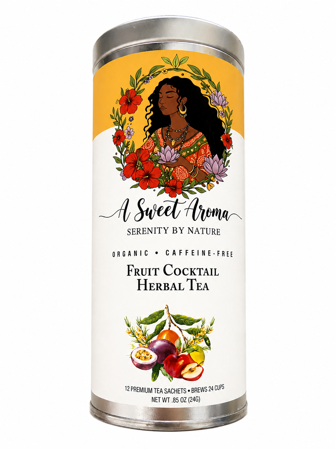 Organic Caffeine Free Fruit Cocktail Herbal Tea